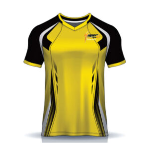 V Neck Shirt Yellow & Black
